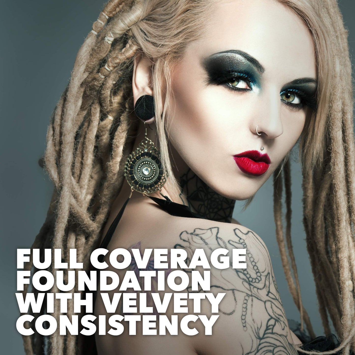 MANIC PANIC White Liquid Foundation Bundle with Goth White Cream to Powder Foundation