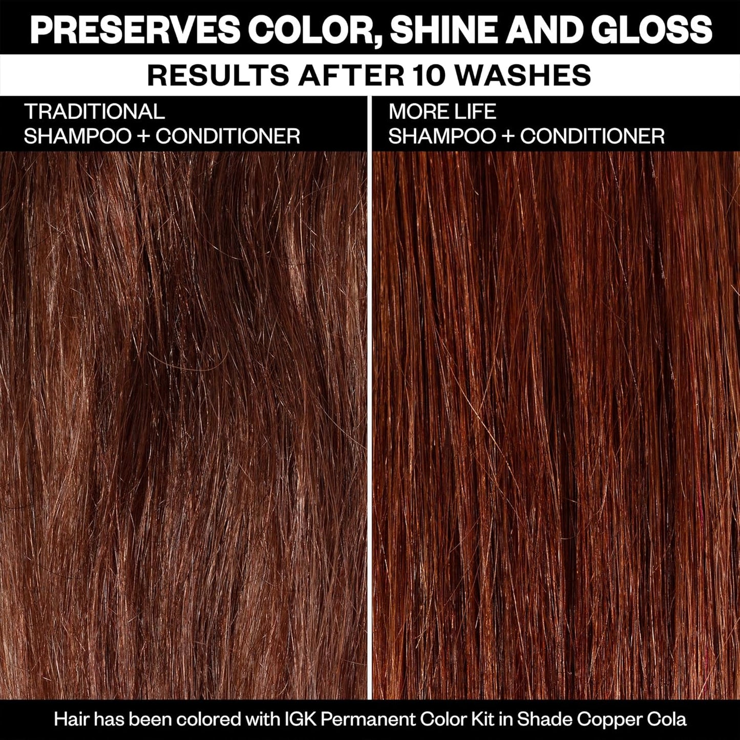 IGK MORE LIFE Color Extending Conditioner - Boost Gloss & Softness | Protects Color-Treated Hair from Fade