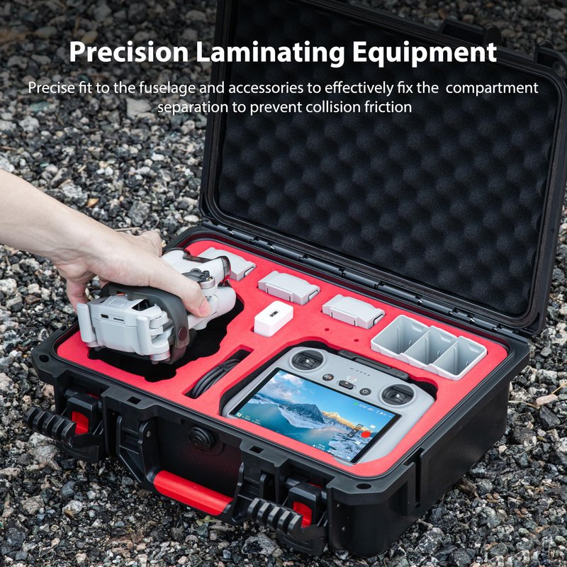 STARTRC PHOTO Mini 4 Pro/Mini3 Case, Portable Waterproof Hard Case for DJI Mini 3 Pro//Mini4 pro Accessories for RC2/RC Controller, 7 Battery