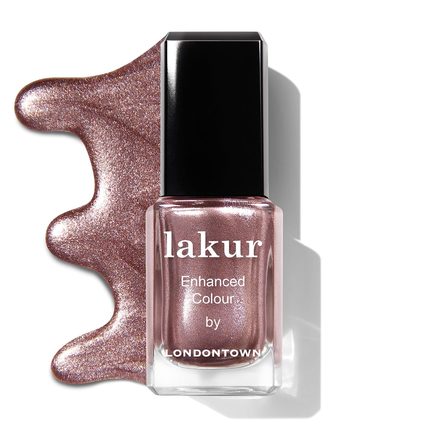 LONDONTOWN lakur Nail Polish, Nude & Brown Shades, Kissed by Rose Gold