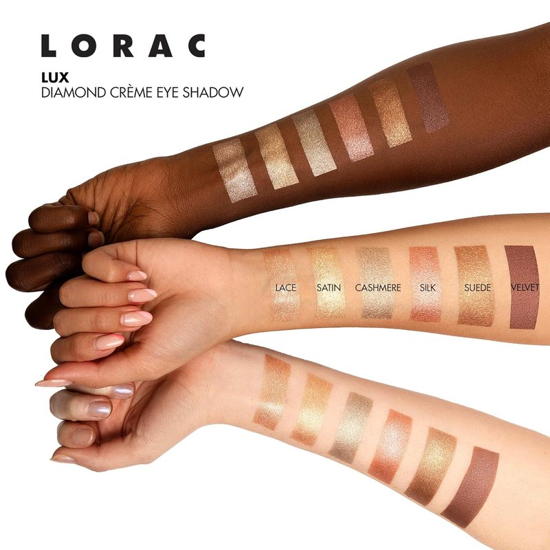 LORAC Lux Diamond Crème Eye Shadow - Metallic Shimmer Eyeshadow Powder | Bronze Silk Finish