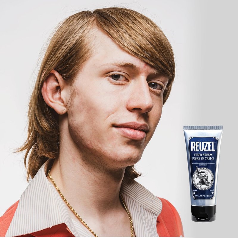 Reuzel Fiber Cream - Low Shine Hair Styling Cream for Strong Hold | 3.38 oz