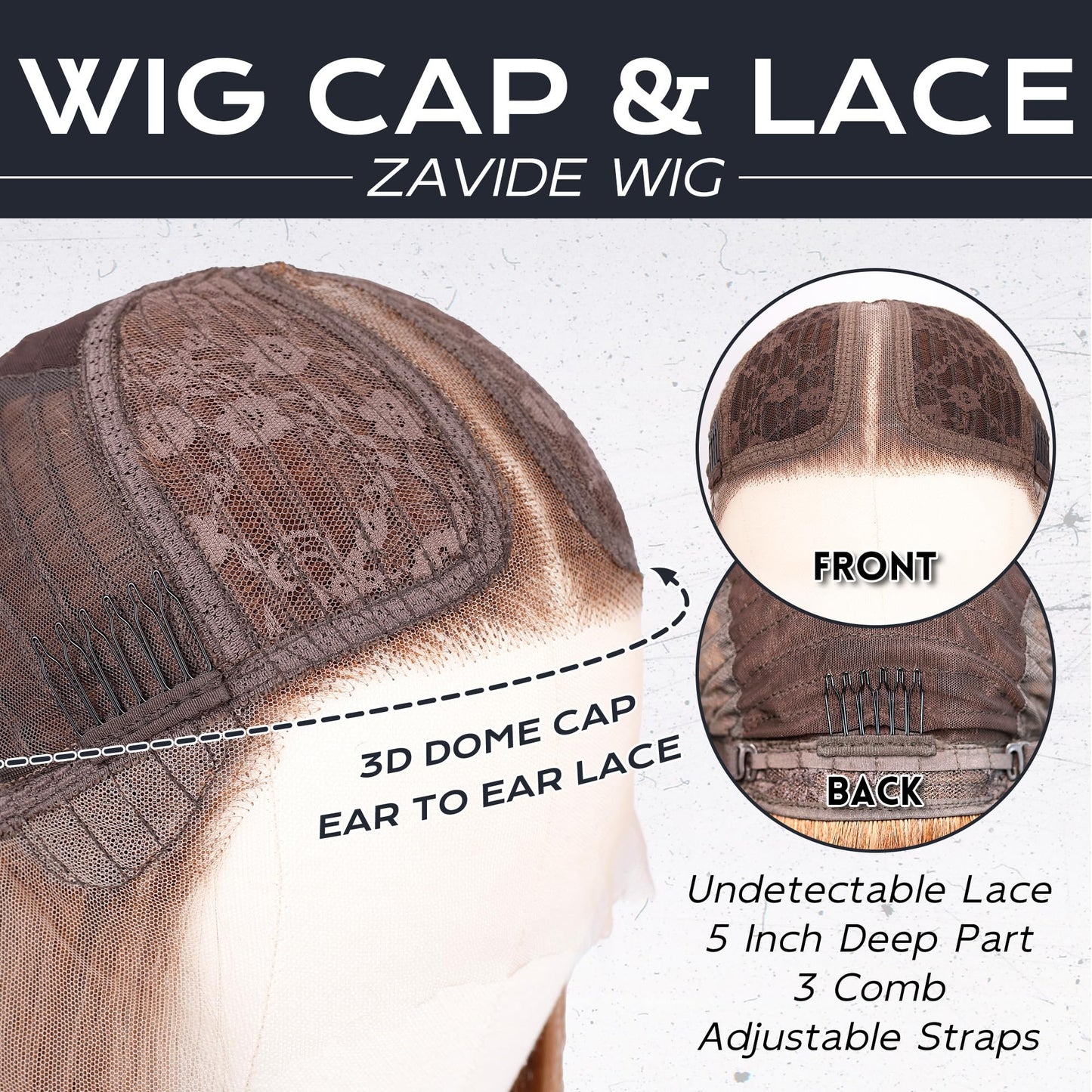 ZAVIDE Ginger Synthetic Lace Front Wig Orange Big Wave Glueless Wig Tpart 13x5x1 HD Lace Wig For Women