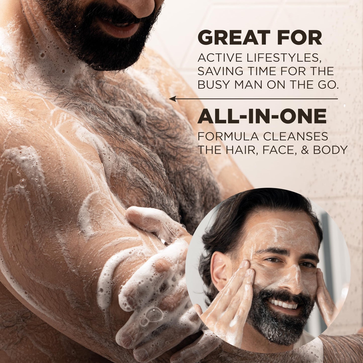 CHI pour Homme 3-in-1 Cleansing Hair, Face & Body Wash for Men, 11.5 oz