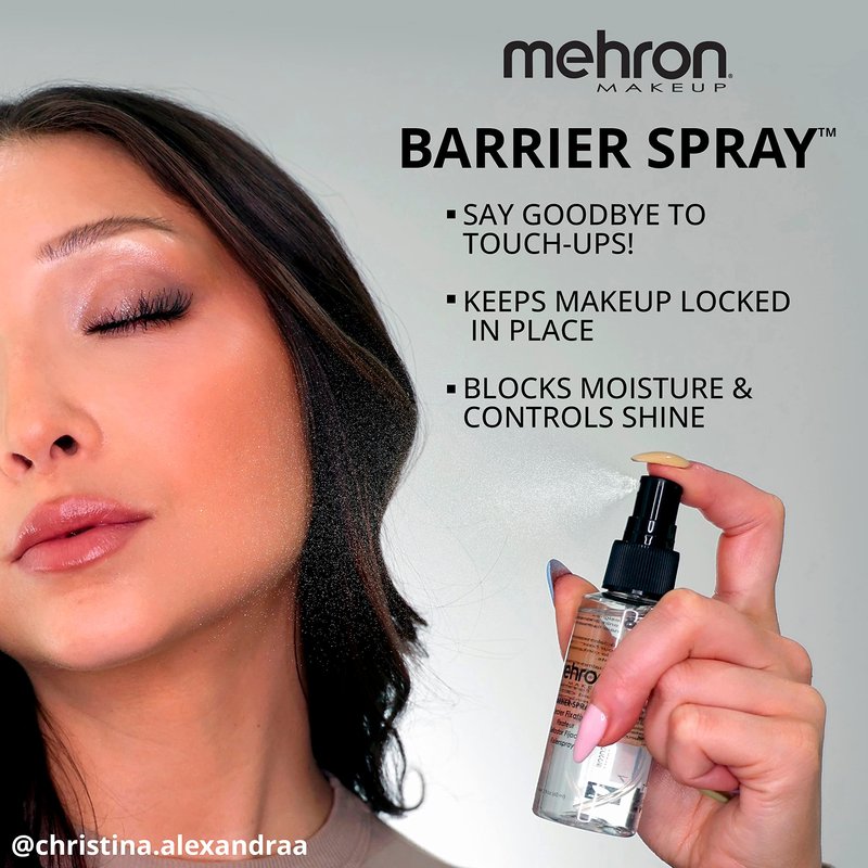 Mehron Makeup Barrier Spray | Setting Spray for Makeup | Make up Setting Spray for Face 9 fl oz (266 ml) | Made in the USA
