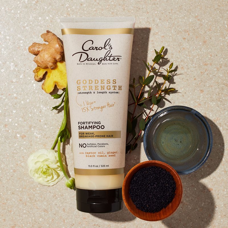 Carol's Daughter Goddess Strong Bundle: Hair Care Kit with Shampoo, Conditioner, Leave-In Treatment and Scalp Oil, 4 Items