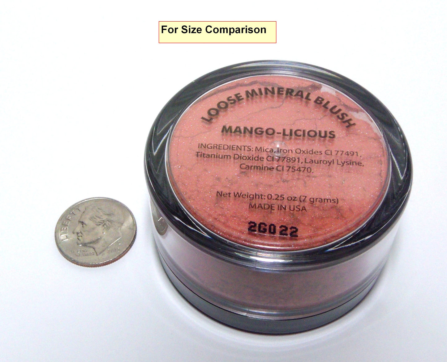 Pure Ziva Deep Coral Pink Mango Orange Shade Loose Mineral Highlighter Blush Powder, Matte Finish, Talc & Paraben Free, 7 grams, No Animal Testing & Cruelty Free