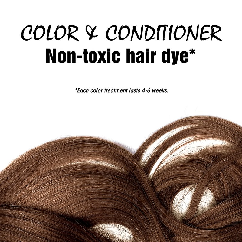 Light Mountain Henna Hair Color & Conditioner - Medium Brown Hair Dye for Men/Women, Organic Henna Leaf Powder and Botanicals, Chemical-Free Semi-Permanent Hair Color, 16 Oz