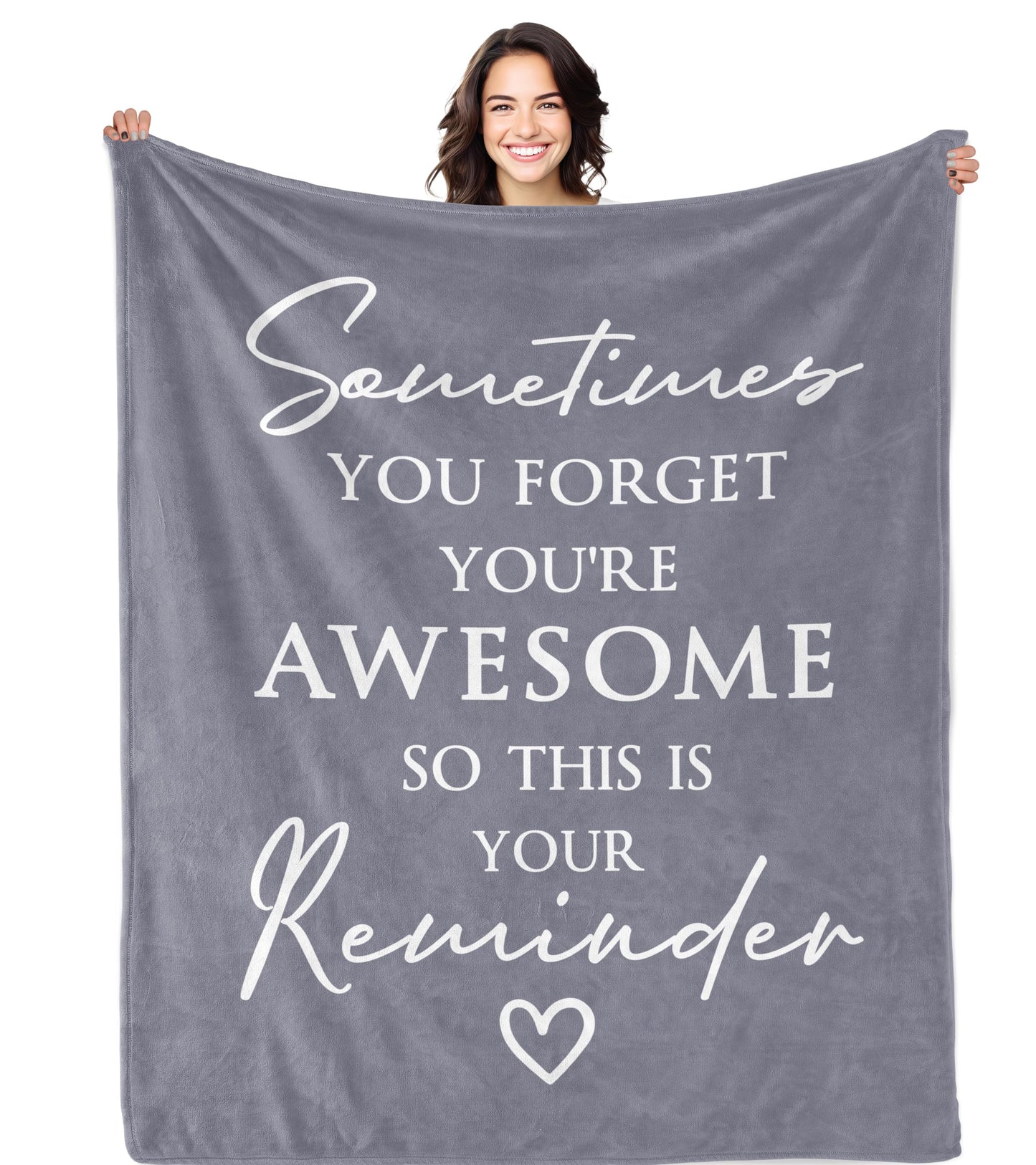 Bariceneth Gifts for Women Blanket 50" X 60", Birthday/Inspirational/Thank You Gifts for Women, Sometimes You Forget You are Awesome Gifts for Friends/Mom/Sister/Her, Anniversary/Appreciation Blanket