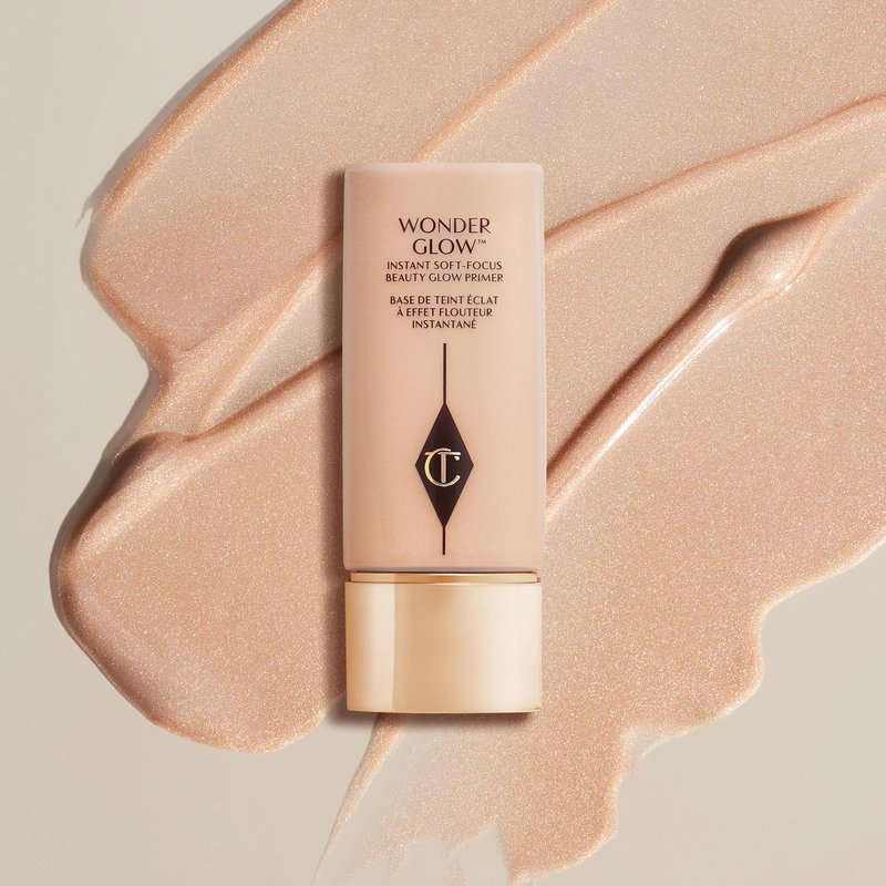 Charlotte Tilbury Wonderglow Face Primer - Soft-Focus, Illuminating Dewy Primer to Hydrate & Blur the Look of Imperfections, Fine Lines & Wrinkles - Infused with Hyaluronic Acid & Rosehip Oil (15ml)