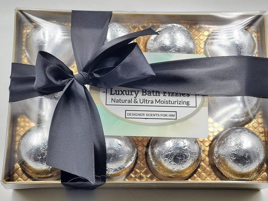 Designer Bath Bombs for Men - Natural & Organic | 12 Elegant Scents in 2.5 oz Size