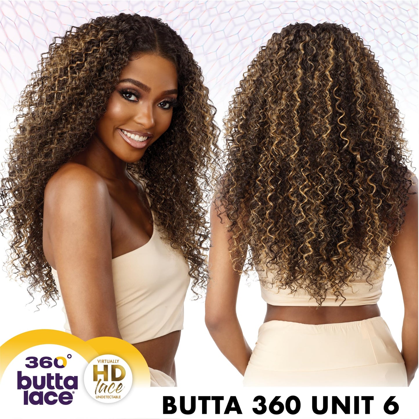 Sensationnel Butta 360 Lace Wigs - Unit 6 Wider Parting 360 Degree Lace Glueless Synthetic Preplucked Hairline (COPPERBROWN)