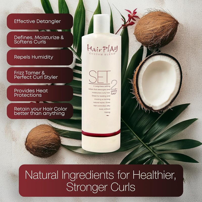 HairPlay Hair Foam Mousse - Medium Hold Curl Defining Foam for Frizz Control | 16 Fl Oz
