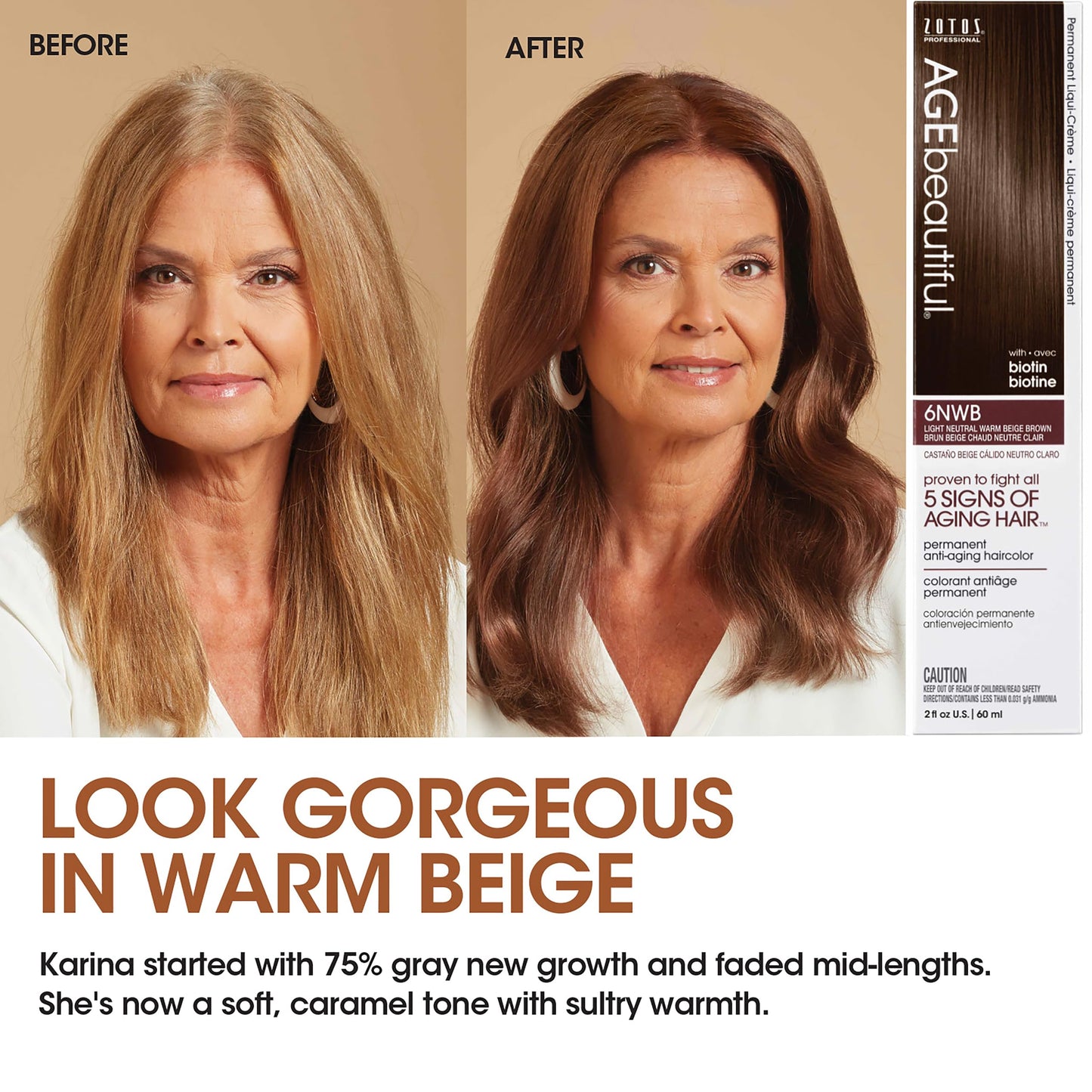 AGE beautiful Permanent Hair Dye 3B Darkest Blue - Cool Dark Brown Hair Color Cream with 100% Gray Coverage, Anti-Aging Biotin Formula for Thicker, Fuller Hair, Professional Salon Quality