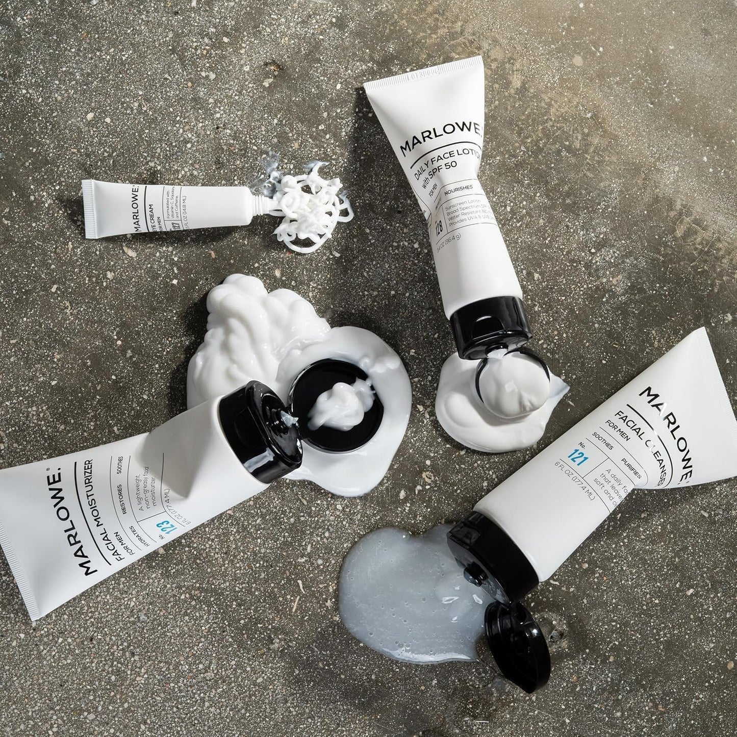 MARLOWE. Men's Skin Care Set, Purifying Facial Cleanser & Hydrating Face Moisturizer Duo, Cleanses, Refreshes, Soothes Skin, Great Gift for Men, Clean, Vegan Daily Grooming Essentials