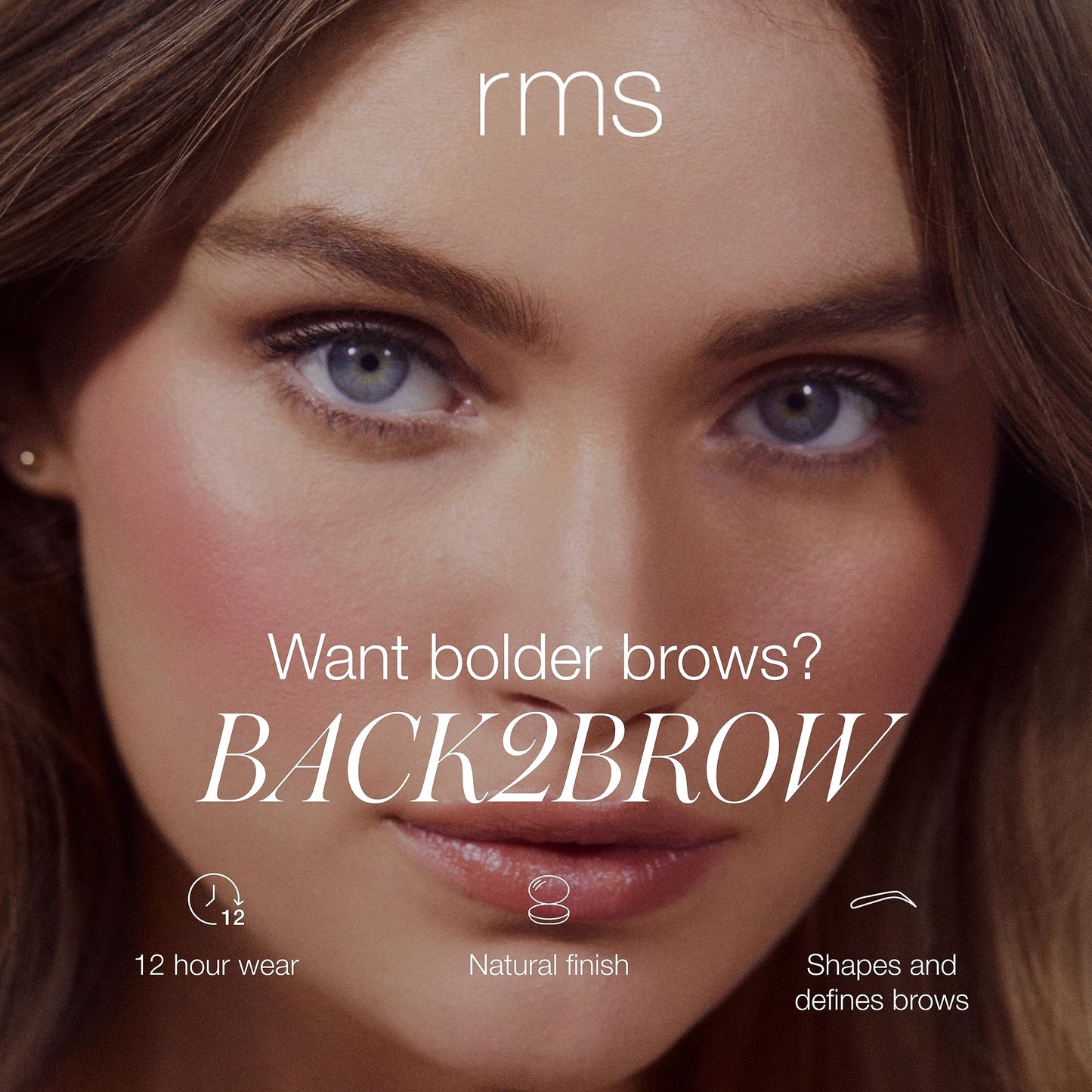 RMS Beauty Back2Brow Pencil - Waterproof Eyebrow Pencil with Fine Tip for Hair Like Strokes - Smudge Proof Long Lasting Precision Brow Makeup, 0.01 oz