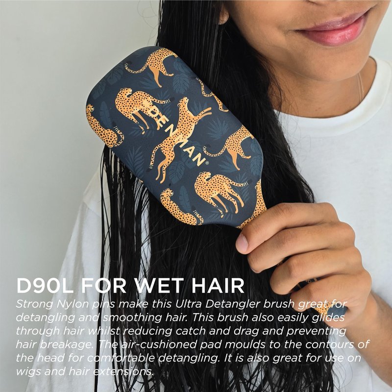 Denman Ultimate Detangling Hair Brush - Wet & Dry Detangler Brush for Long Hair, Wigs & Extensions - Ideal Hair Brushes for Women and Men