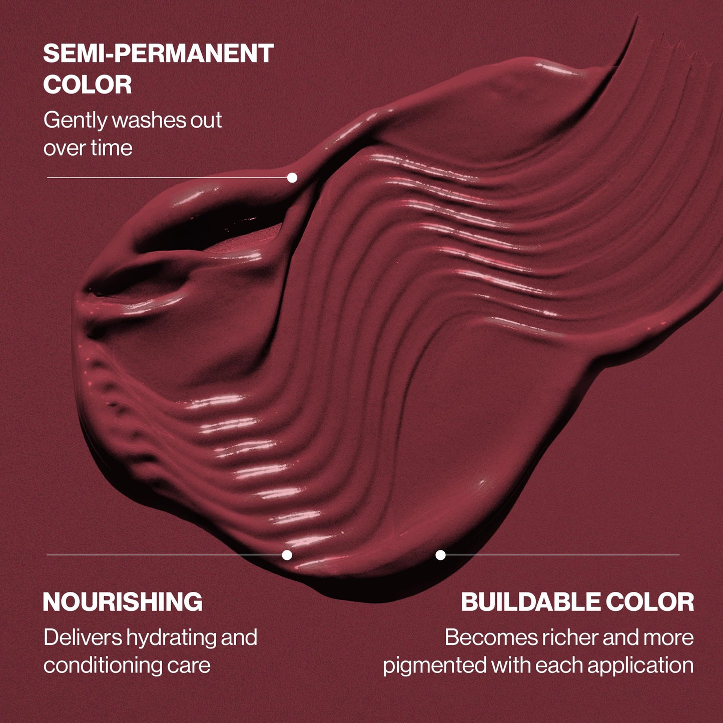 Keracolor Color + Clenditioner 3-in-1 Color-Depositing Conditioner, Gently Cleanses & Conditions, Semi-Permanent Merlot Hair Color, 12 Fl Oz