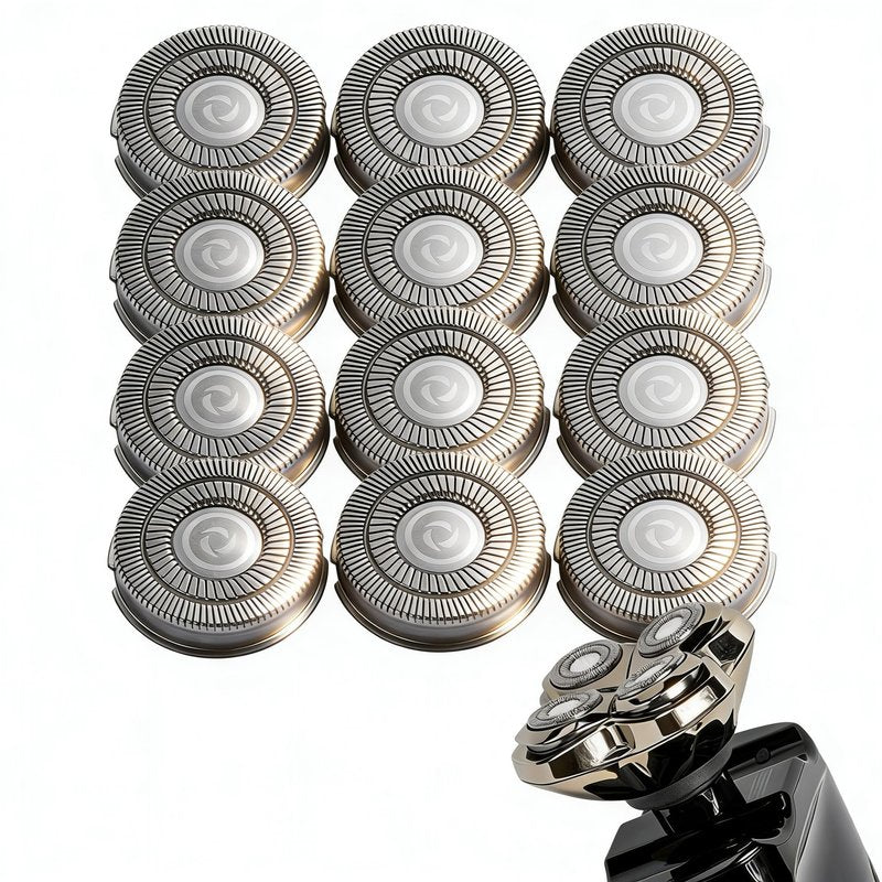 12Pcs Shaver Replacement Blades, Compatible with Skull Pitbull Shaver Gold/Silver/Platinum PRO, Super Close Shaving Heads.