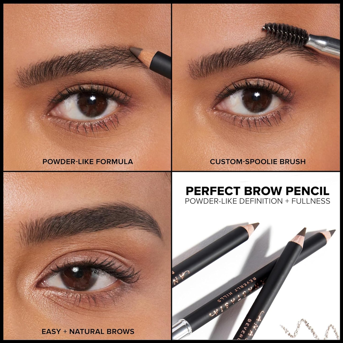 Anastasia Beverly Hills Perfect Brow Pencil - Dual-Ended Eyebrow Pencil with Spoolie for Natural Definition | Full-Pigment Formula