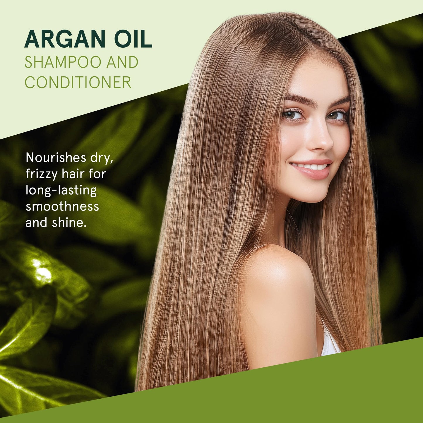 Inoar Argan Shampoo & Moisturizing Conditioner Haircare Set with Argan Oil & Cocoa Butter, Helps Smooth & Hydrate, 2 x 16.9 fl oz