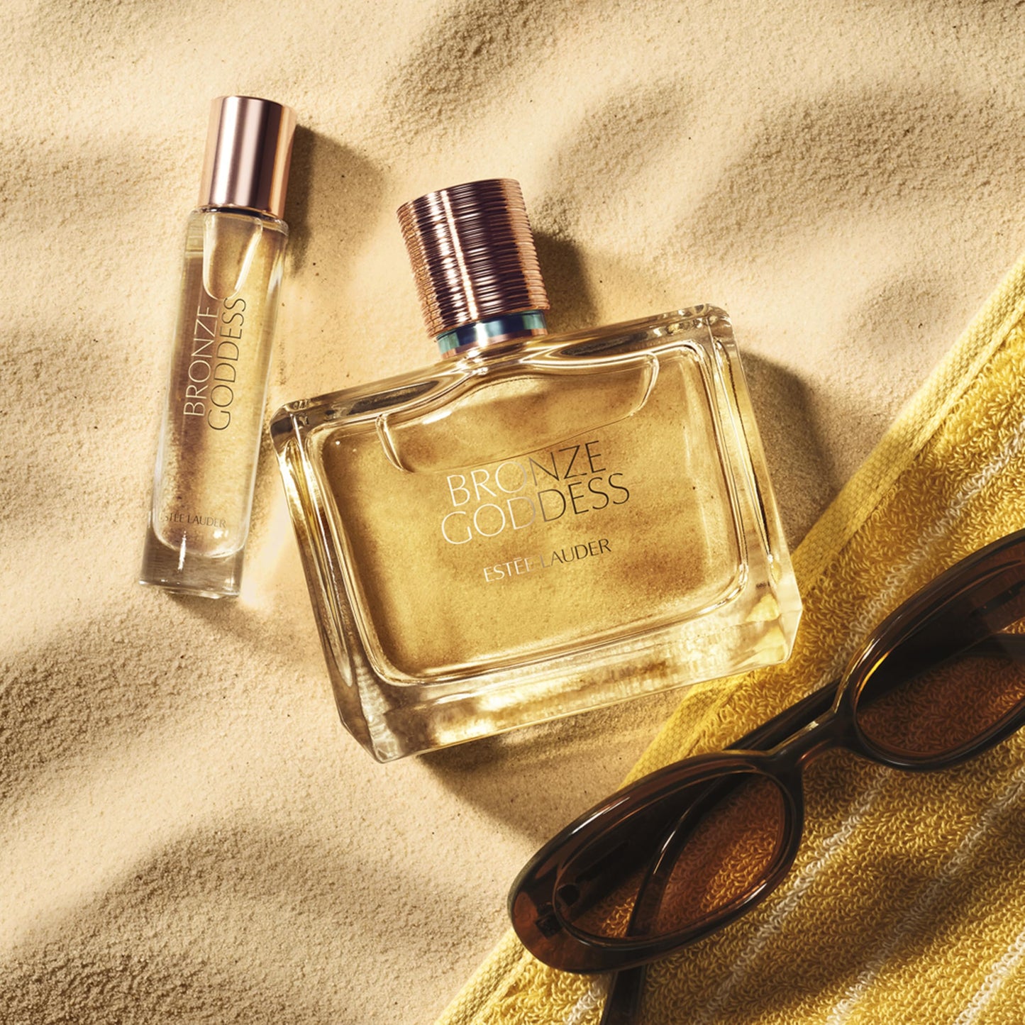 Estée Lauder Bronze Goddess Eau Fraîche Spray with Notes of Tiare Flower, Creamy Coconut, Amber, Sandalwood & Vanilla | Perfumes for Women, Travel Size, 0.34 Fl Oz