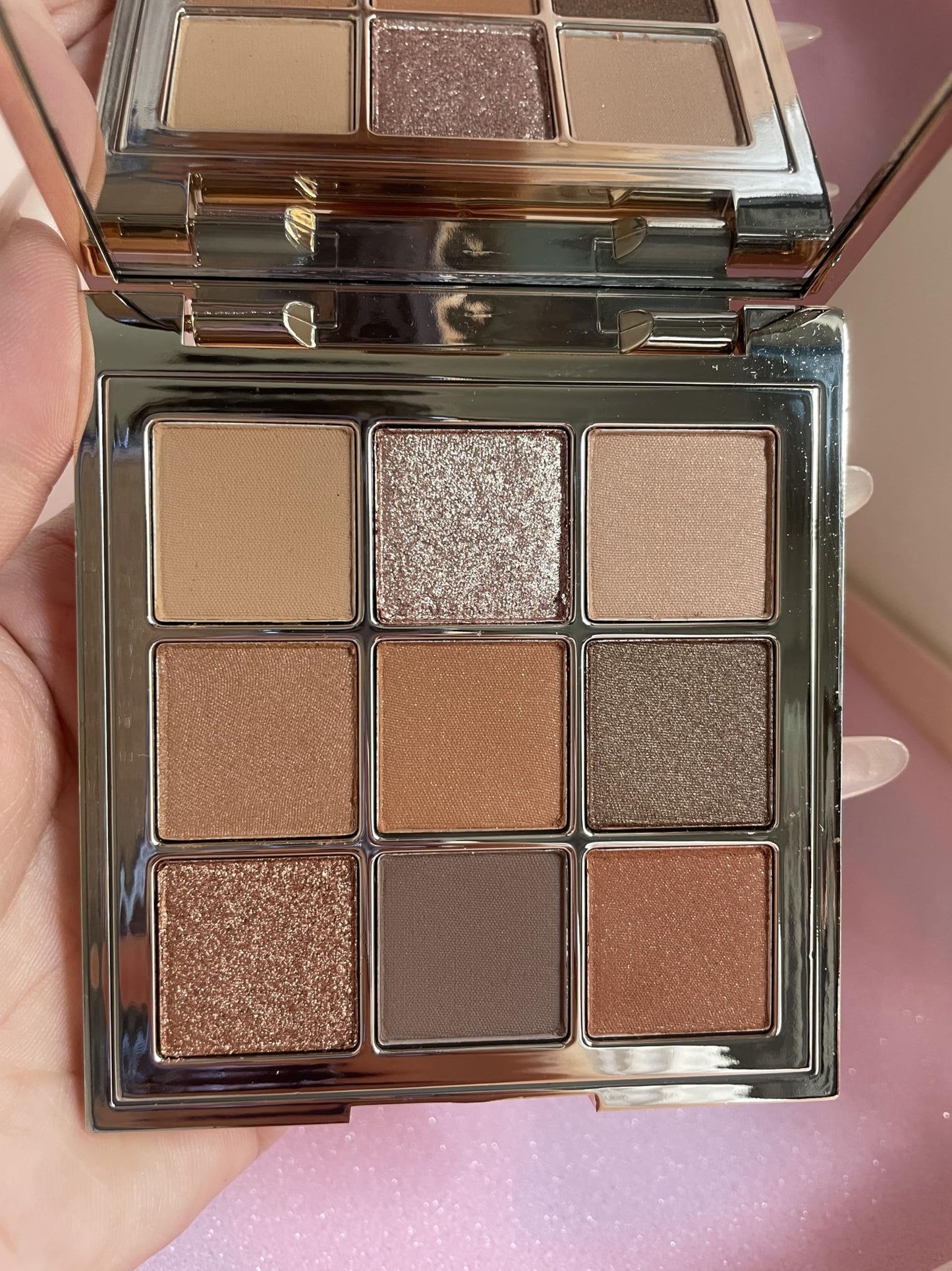 XFEXM 9 Colors Eyeshadow Palette, Matte & Shimmer & Glitter Eye Shadow, Highly Pigmented Silky Smooth Powder Waterproof Long Lasting Makeup Palettes. (Color 1)