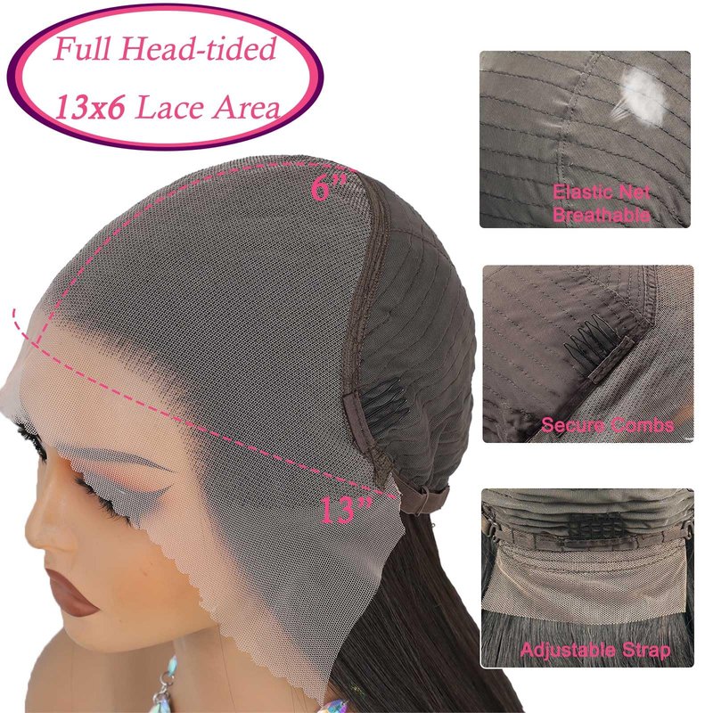 Barbique Blonde Wig, Synthetic Lace Front Wigs Pre-Plucked 13x6 HD Glueless Long Straight 26 Inch Ready to Wear 613 Wigs Beginner Friendly Suitable for Daily Party Wear