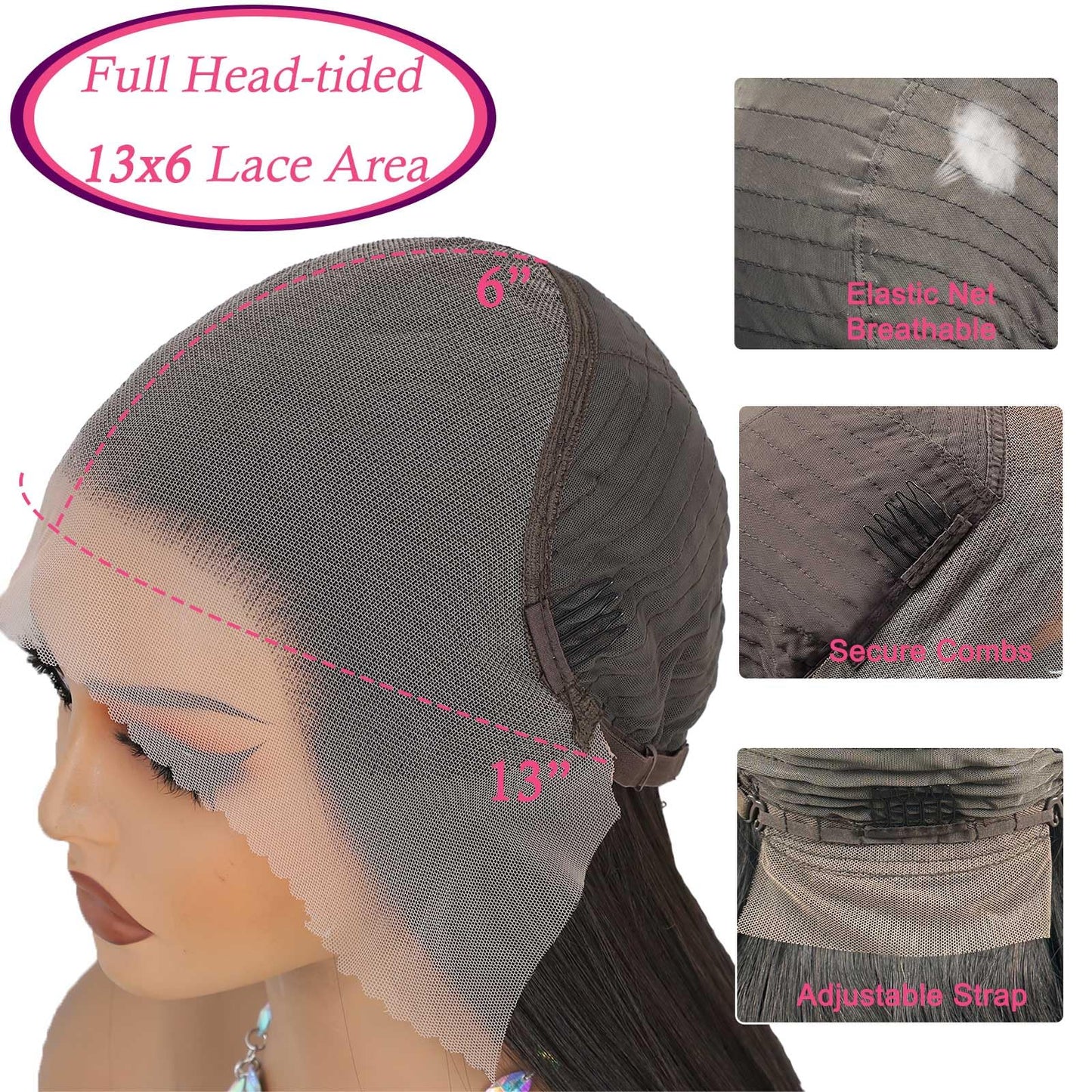 Barbique Blonde Wig, Synthetic Lace Front Wigs Pre-Plucked 13x6 HD Glueless Long Straight 26 Inch Ready to Wear 613 Wigs Beginner Friendly Suitable for Daily Party Wear