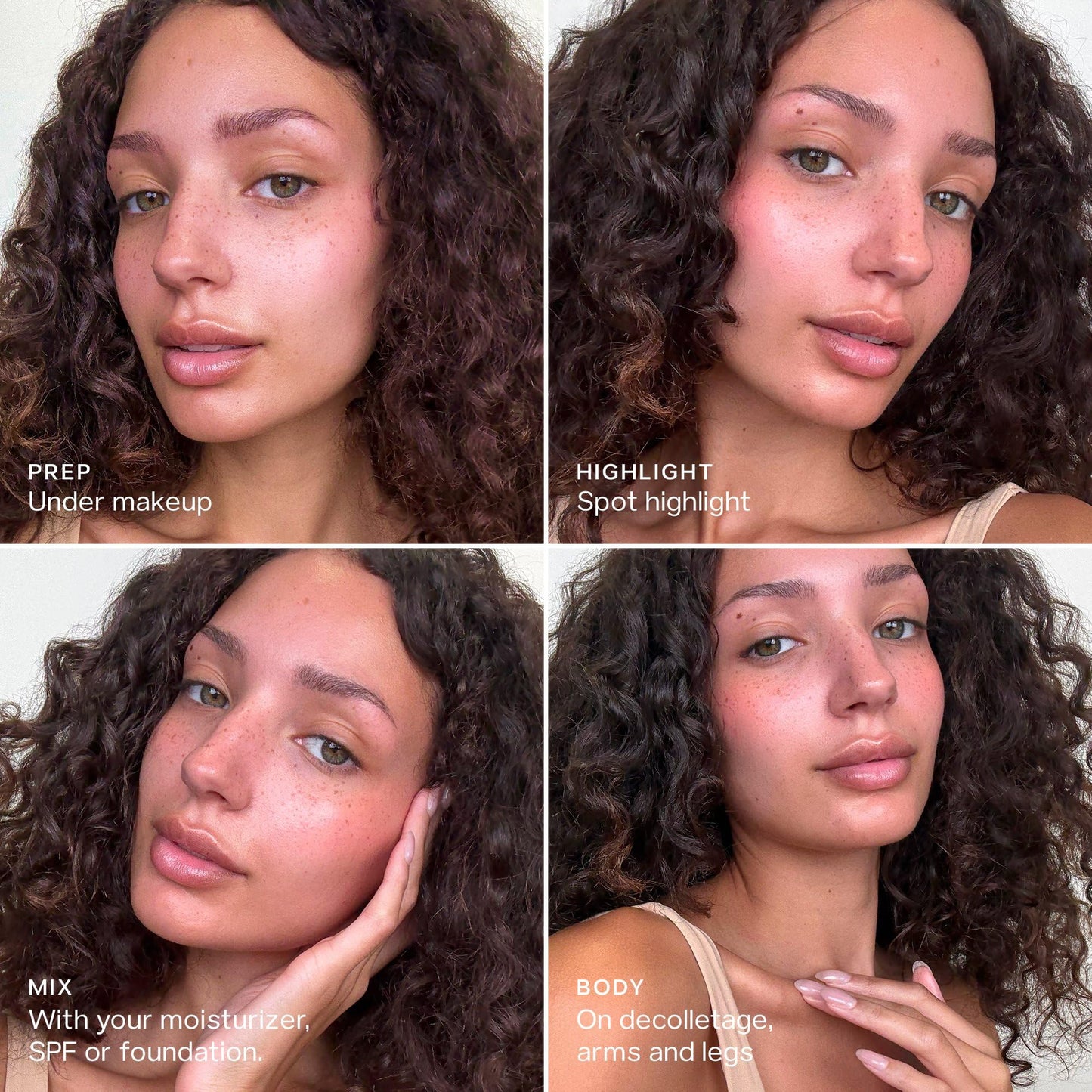 Saie Mini Glowy Super Gel - Hydrating Makeup Primer and Illuminating Glow Serum Enriched with Vitamin C and Squalane Oil - All-Over Liquid Highlighter Makeup for Instant Glass Skin - Starglow (0.5 oz)