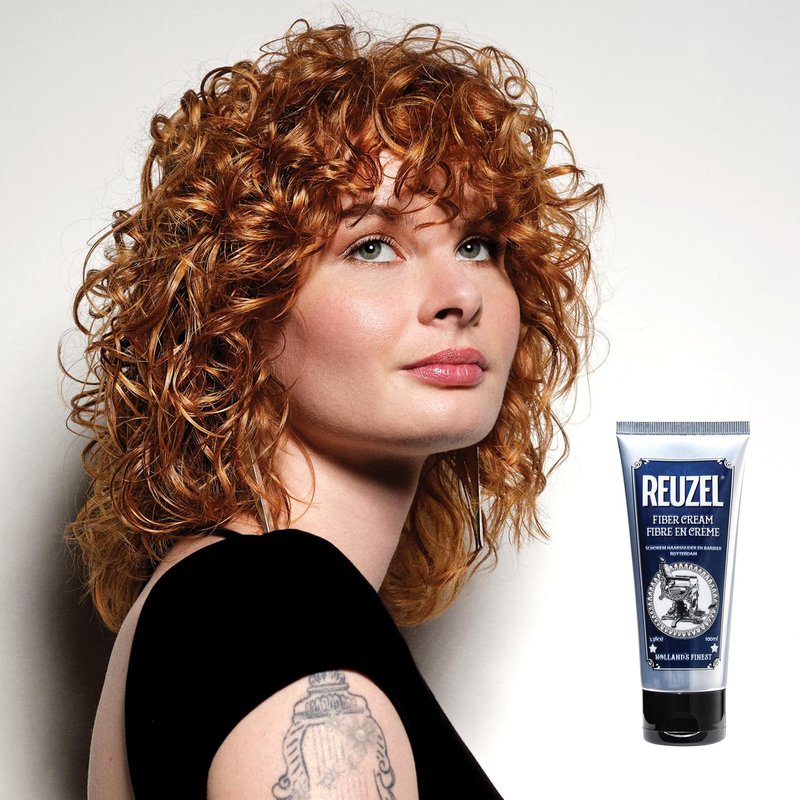 Reuzel Fiber Cream - Low Shine Hair Styling Cream for Strong Hold | 3.38 oz