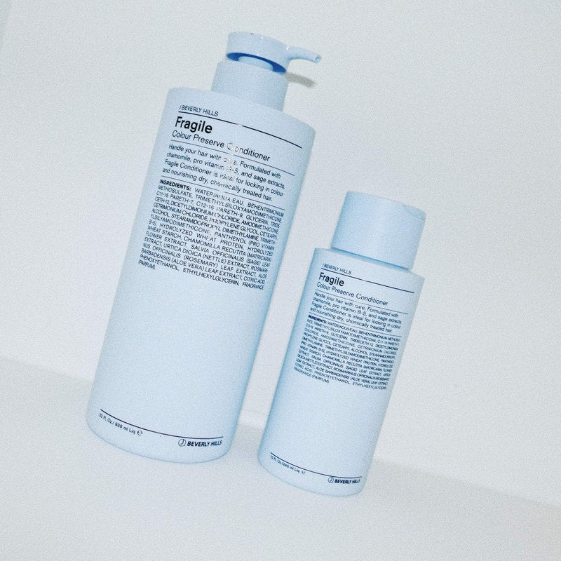 J Beverly Hills Blue Fragile Colour Preserve Conditioner with Chamomile for Split Ends, 12 Oz