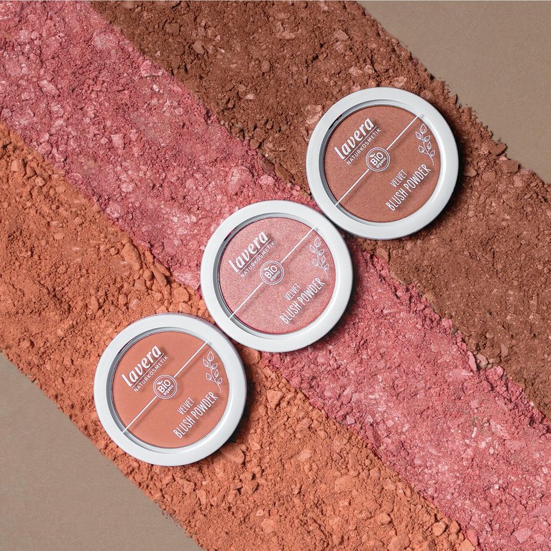 lavera Velvet Blush Powder - Pink Orchid 02 - pink - almond oil & vitamin E - shimmering - velvety texture (1 x 5g)