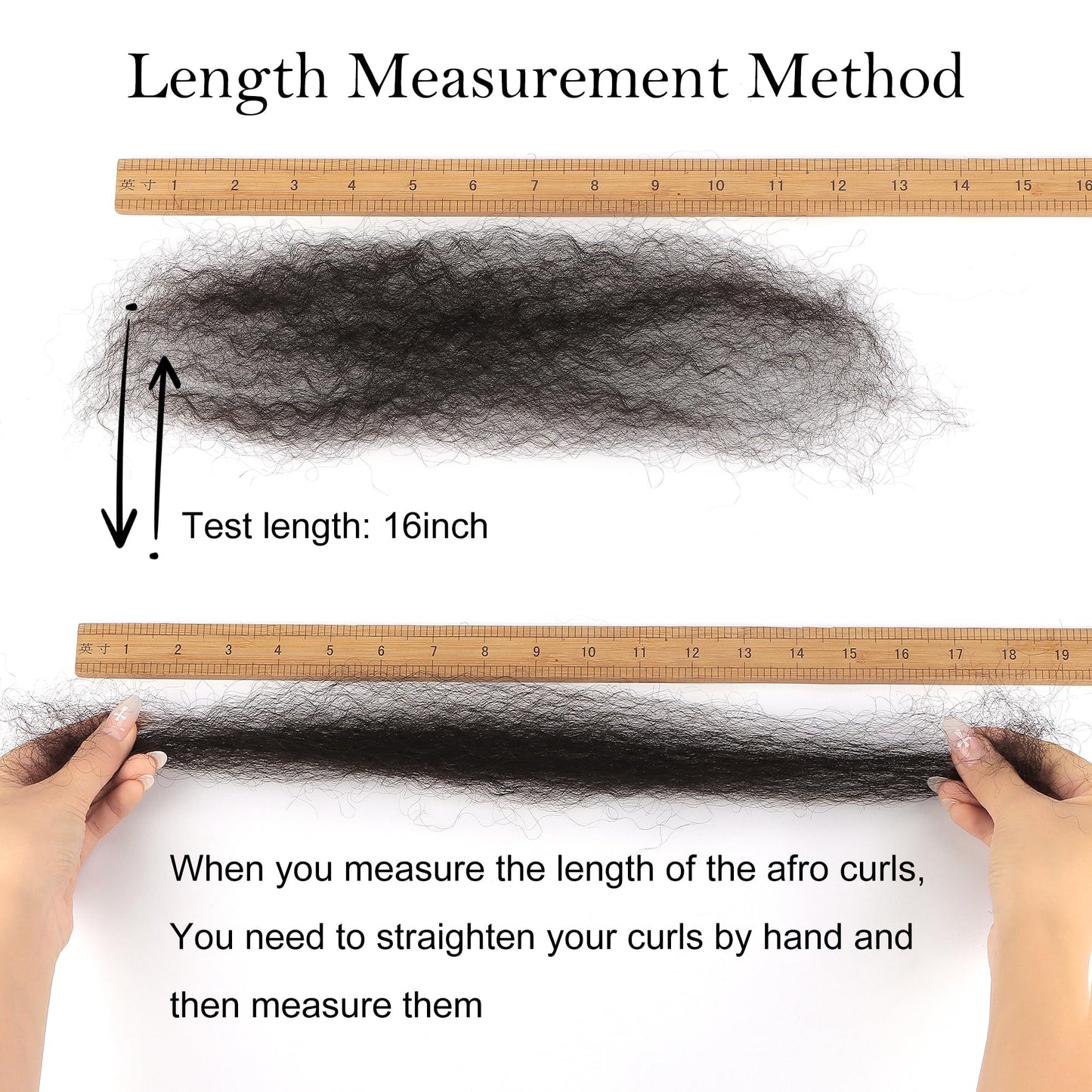 Orientfashion 50g/pack Afro Kinkys Bulk Human Hair, Salt and Pepper Afro Kinky Twist Braiding Hair (Natural black, 14inch-1pack 50g)