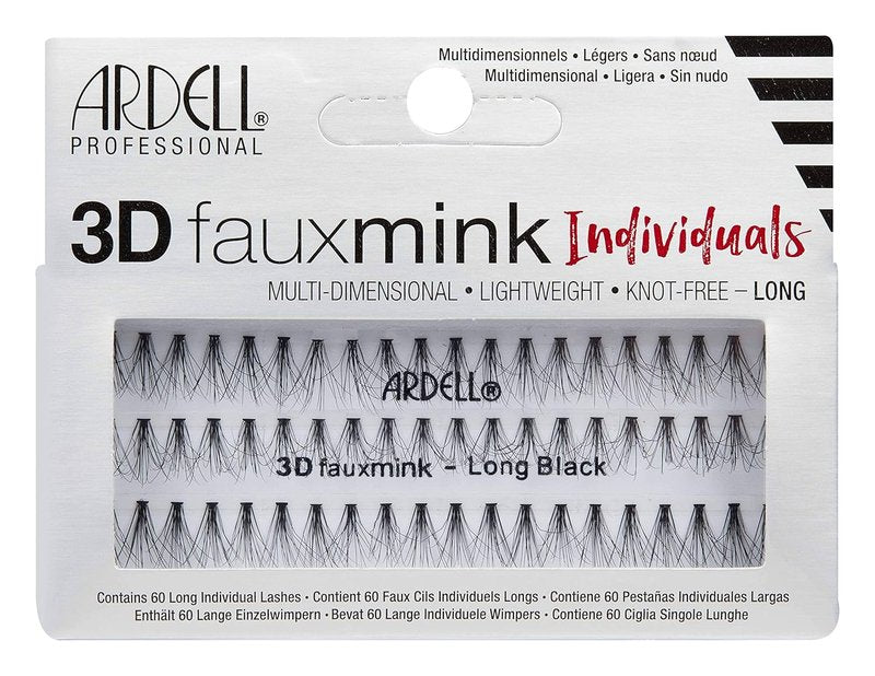 3D Faux Mink Individual Lashes - Long Length | Pack of 6 for Stunning Volume
