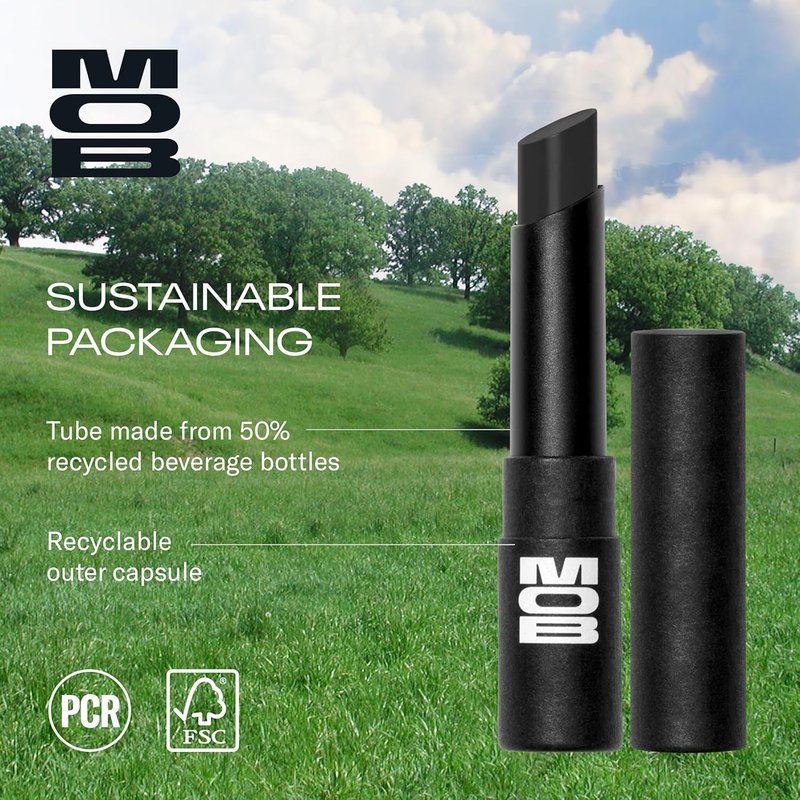 MOB Beauty Hydrating Shine Lip Balm - Black Tinted Moisturizing Gloss | Jojoba & Sunflower Oils