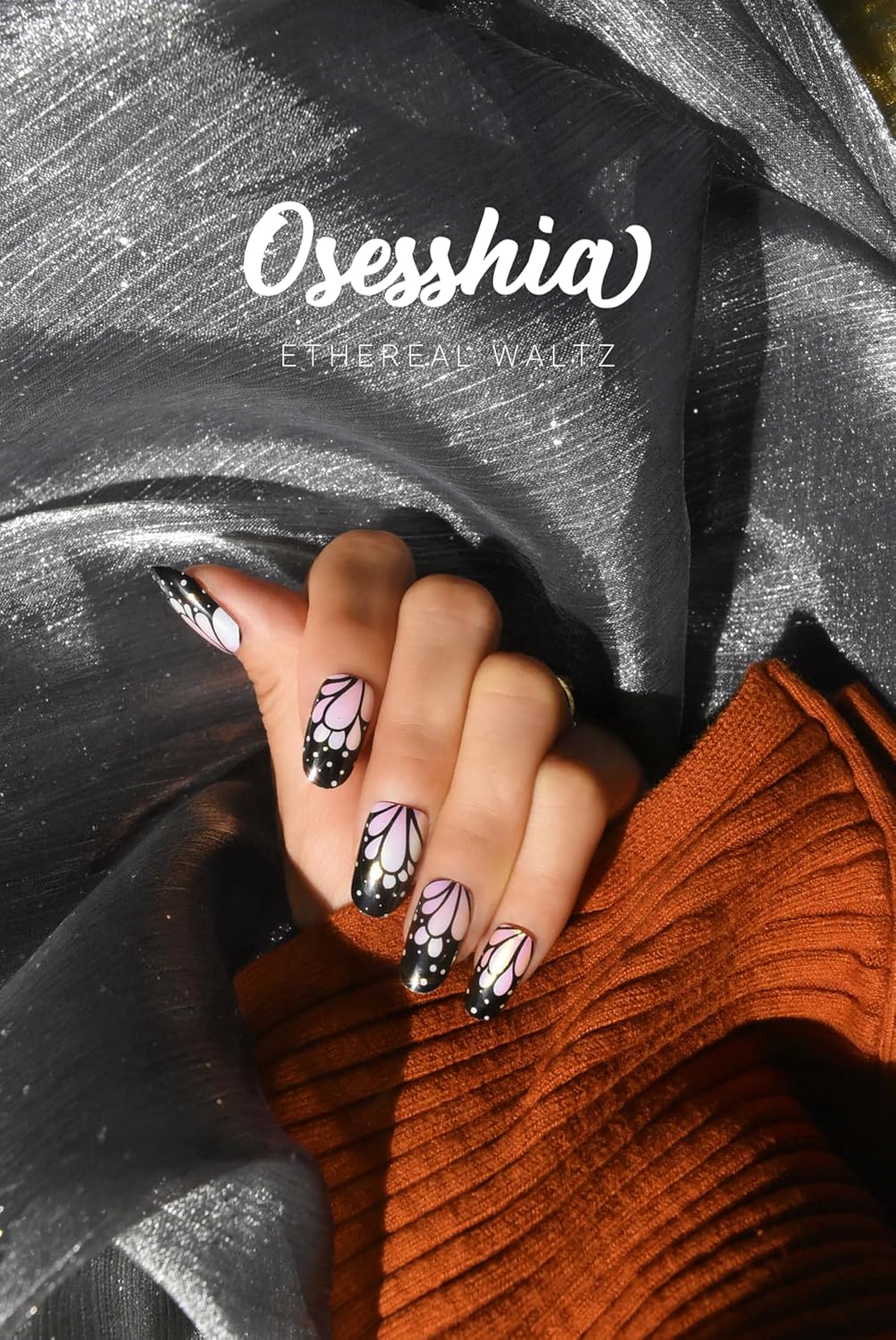 Semi Cured Gel Nail Strip Starter Kit - 60 Nail Stickers, UV Lamp & Tools for Salon Quality Christmas Nails