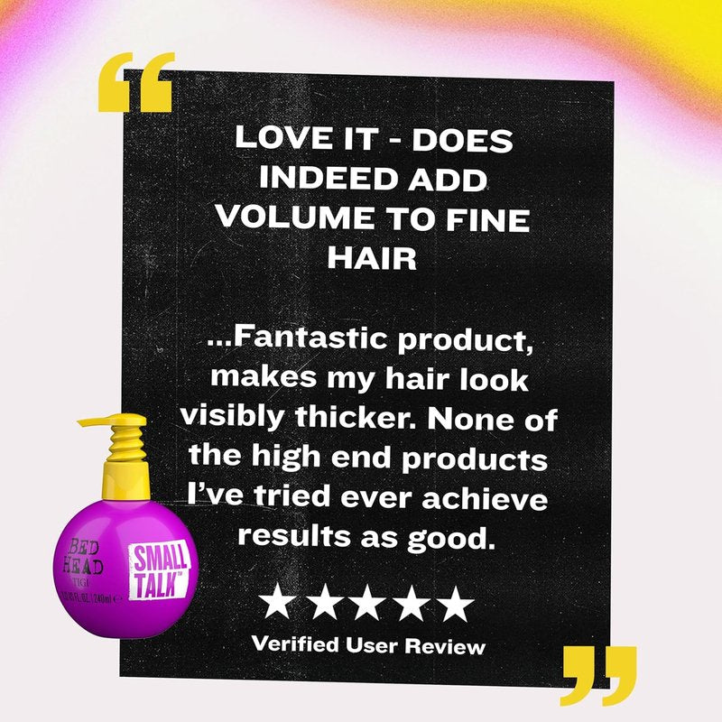TIGI Bed Head Hair Thickening Cream | Small Talk 3-Pack - Moisturizing Volumizing Formula for Smoother, Thicker Hair - 8.12 Oz Each
