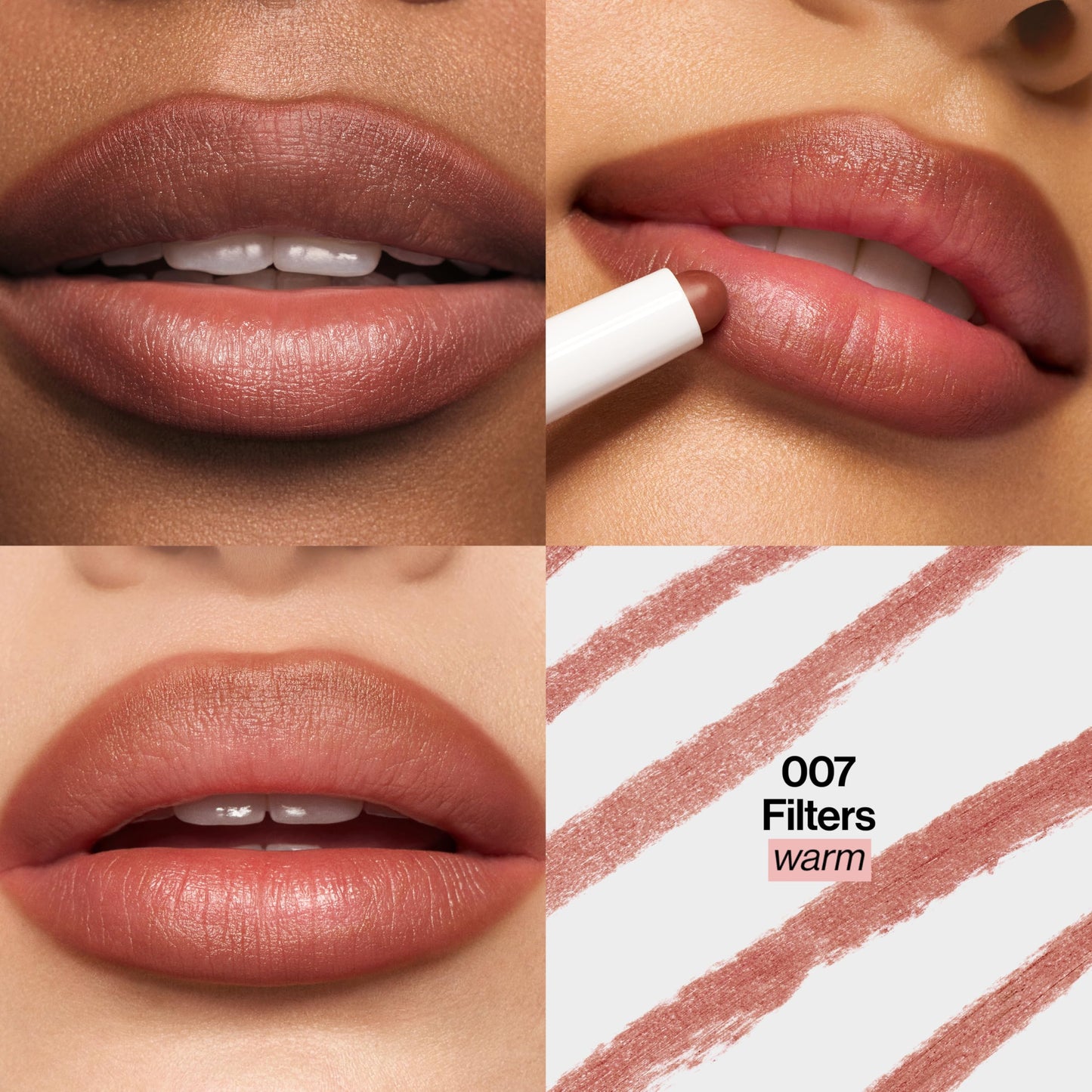 REVLON PhotoReady Instant Blur Liner, Soft Matte Lip Makeup to Overline for Instant Natural, Fuller-Looking Lips, Sheer-to-Buildable, 007 Filters, 0.05 oz