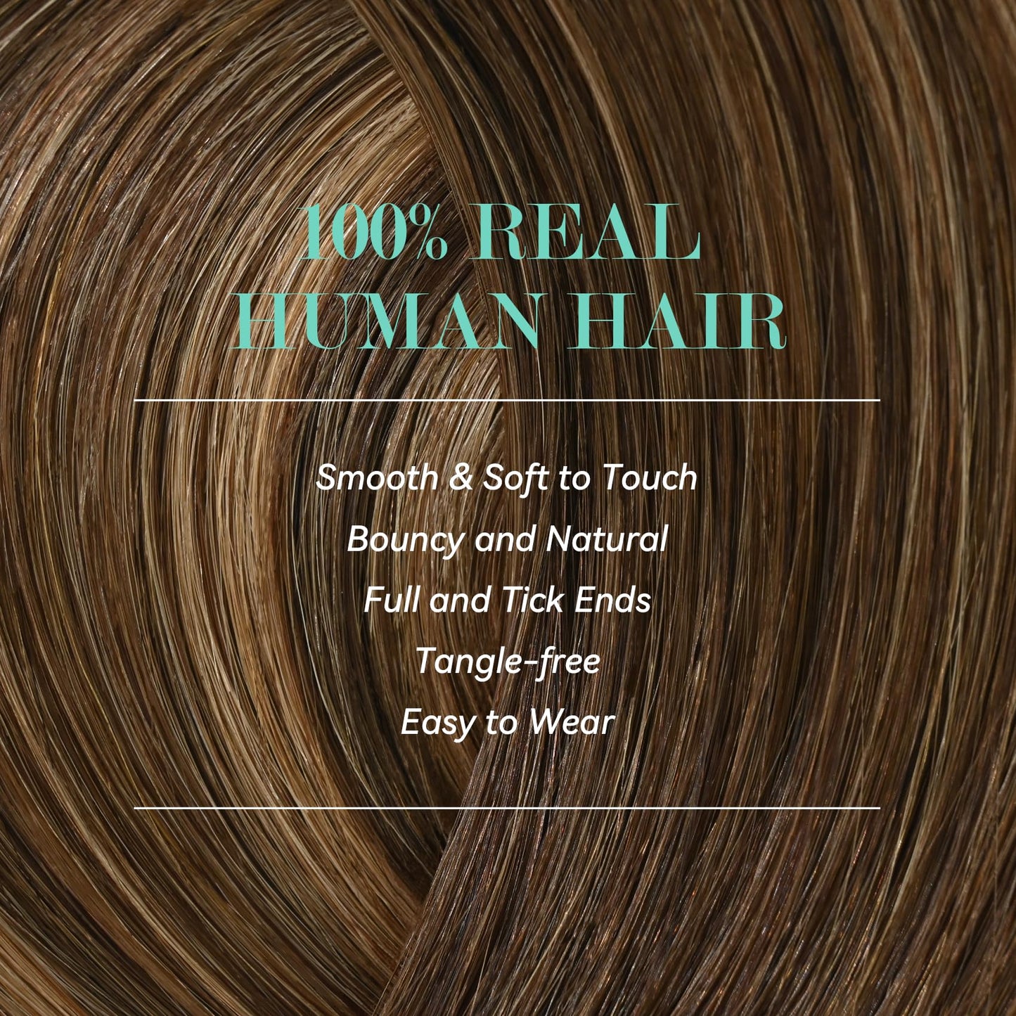 Ukira Balayage Clip in Hair Extensions Real Human Hair, 12 Inch 75g 4/27/4 Chocolate Brown to Caramel Blonde Ombre Human Hair Extensions, Natural Straight Remy Human Hair Clip ins for Women