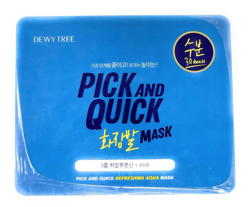 Dewytree Aqua Mask - Quick Refreshing Hydration | 30 Sheets, 13.40 oz (380 g)