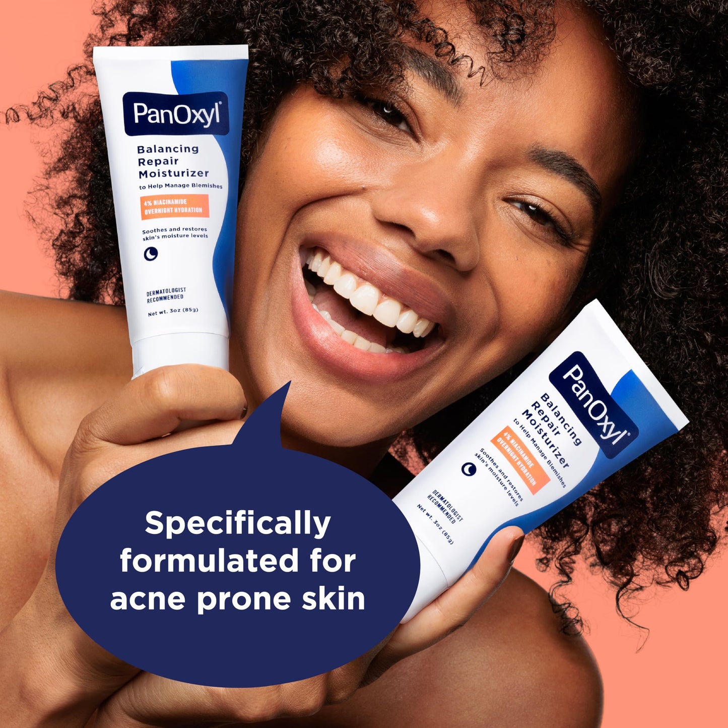 PanOxyl Wash and Moisturize Duo Bundle – Creamy Acne Wash 4% Benzoyl Peroxide, Balancing Repair Moisturizer 4% Niacinamide