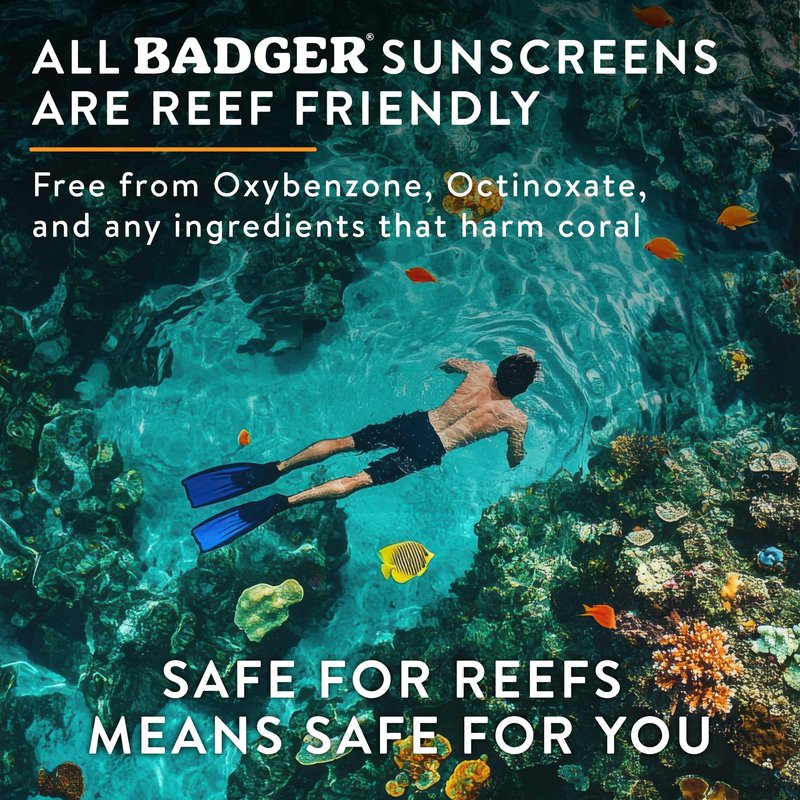 Badger Kids Mineral Sunscreen Cream SPF 40, 98% Organic Ingredients, Zinc Oxide Sunscreen for Kids Face & Body, Water Resistant, Reef Friendly, Hawaii Approved Sunblock, 2.9 fl oz, 2-Pack