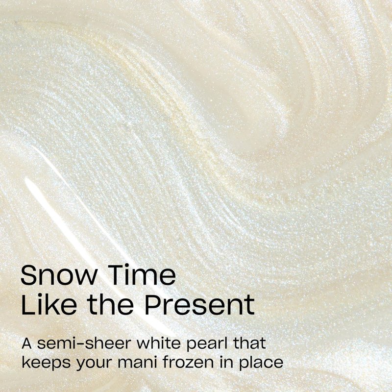 OPI RapiDry Snow Time Like the Present | Semi-Sheer Bright Pearl White Quick Dry Nail Polish | Vegan, Smudge Proof, Fast Drying | Snow Time to Waste | Holiday 2025