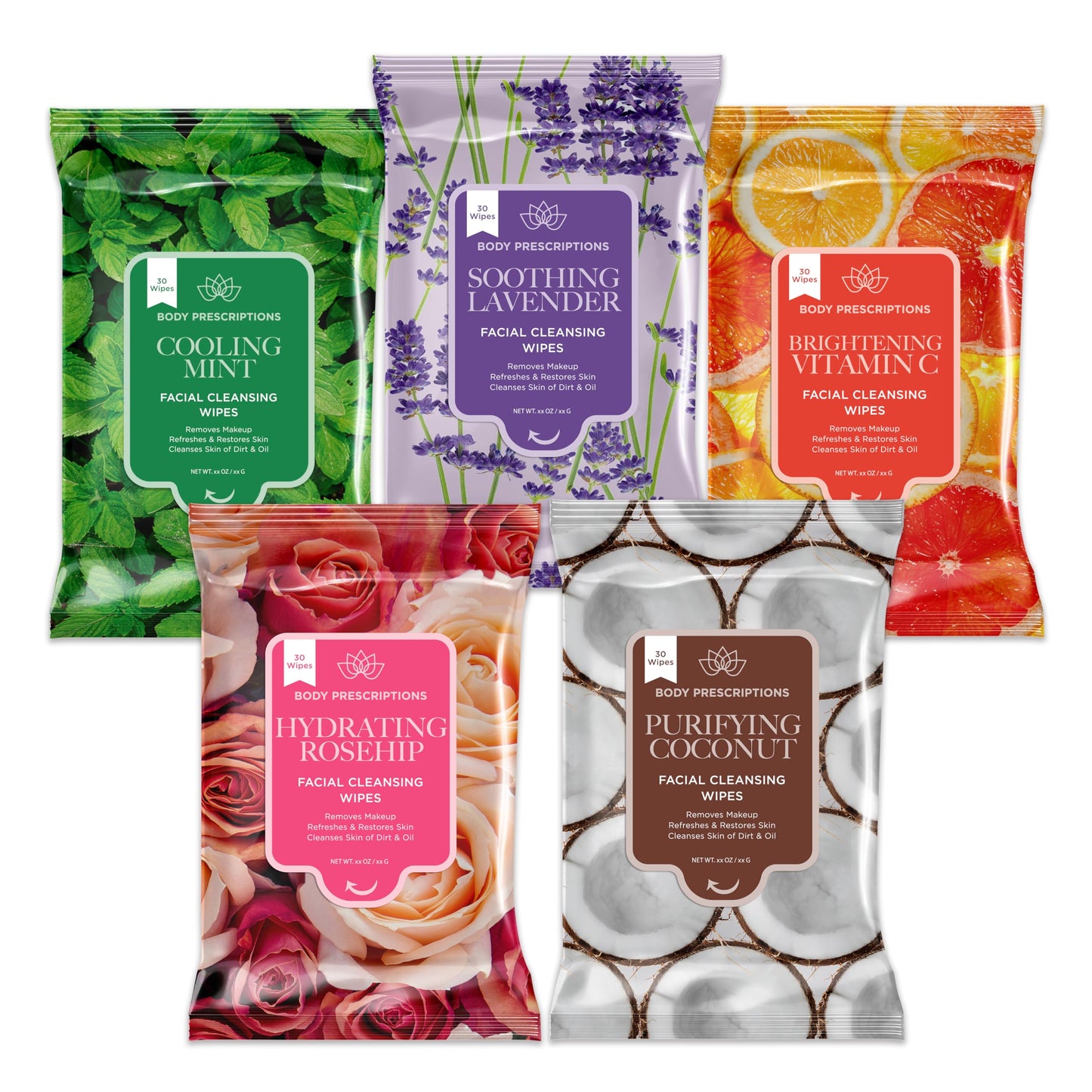 Body Prescriptions Makeup Remover Wipes - Bulk Pack, Gentle Cleansing Wipes for Easy Makeup Removal