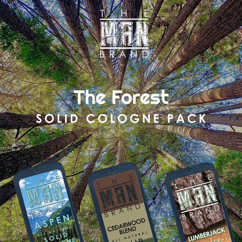 Solid Cologne Sample Set - Cedarwood, Lumberjack & Aspen | Men's Fragrance 3-Pack (0.75 oz Each)