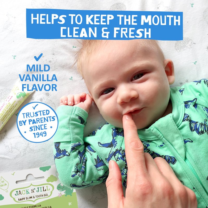 Jack N' Jill Baby Gum & Tooth Gel for Teething, Drug-Free with Naturally Derived Chamomile & Calendula, No Added Sugars, Suitable for 4 Months & Up - 0.5 oz (15g), 3 Pack