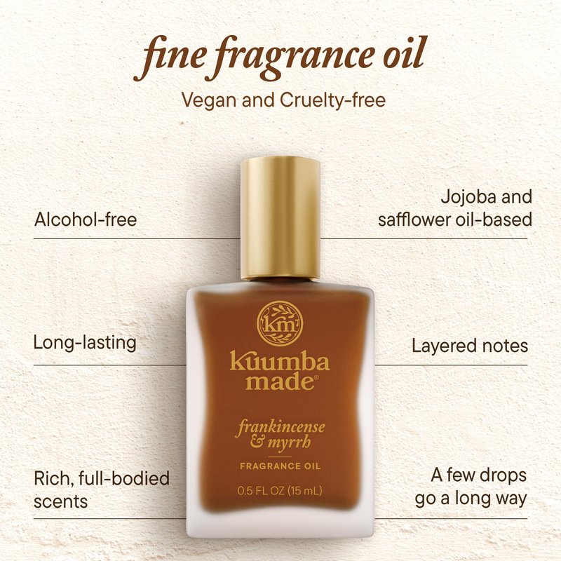 Kuumba Made Frankincense & Myrrh Fragrance Oil, Long-Lasting Scented Oil Perfume Roller, Vegan, Alcohol-Free, 0.5 Fl Oz Fl Oz