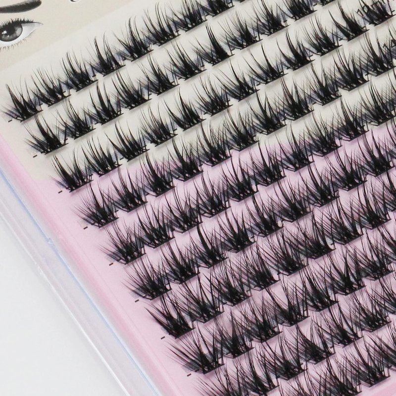 Lash Clusters - Wispy C Curl Individual Eyelash Extensions | 120PCS Natural Look, Soft Thin Band, 12-16mm