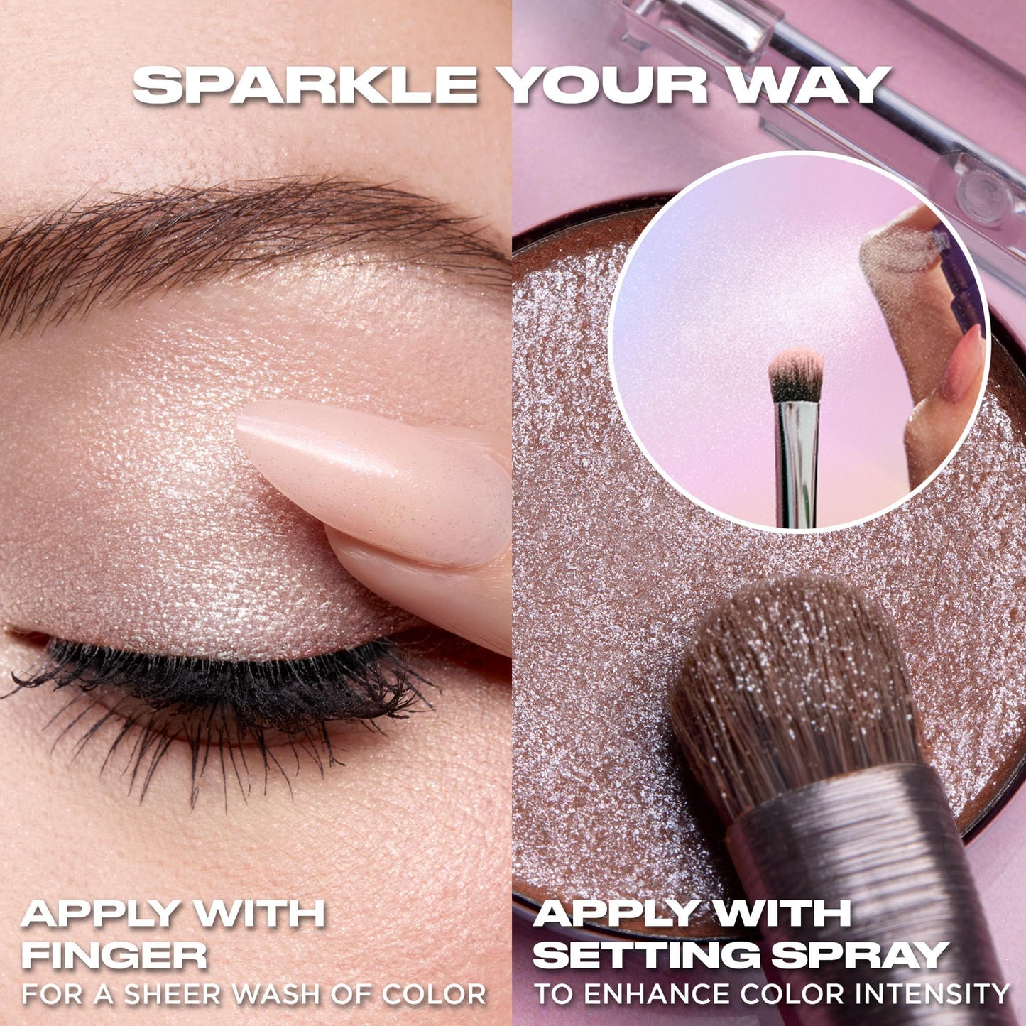 Urban Decay 24/7 Moondust Glitter Eyeshadow Single - Sparkly Eye Glitter Makeup, Long-lasting, Highly Reflective Shimmer, Eye Shadow Topper, Space Cowboy (Champagne Gold Silver Sparkle) - 0.06 oz